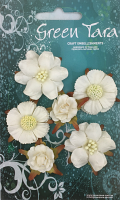 GREEN TARA FLOWERS - VINTAGE - IVORY VPiv